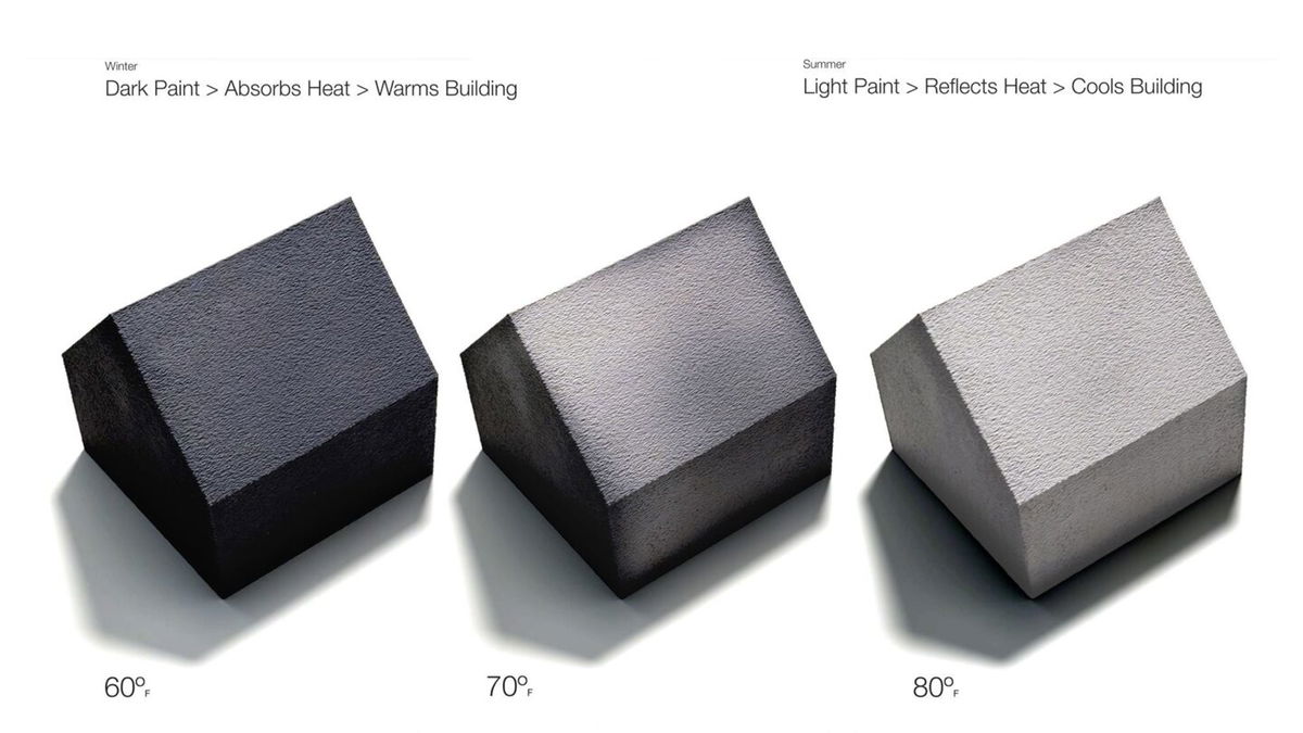 <i>Joe Doucet x Partners via CNN Newsource</i><br/>The paint that Doucet has developed changes depending on the temperature.