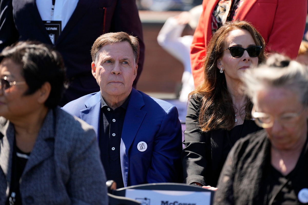 <i>Tony Avelar/San Francisco Giants/Getty Images via CNN Newsource</i><br/>Bob Costas attends the Willie Mays Celebration of Life Ceremony at Oracle Park in July 2024 in San Francisco