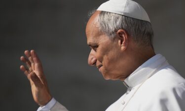 Pope Leo XIV arrives for his weekly general audience in St. Peter's Square at the Vatican