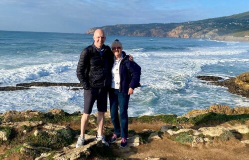 Rick Blyth poses along the shore near Lisbon