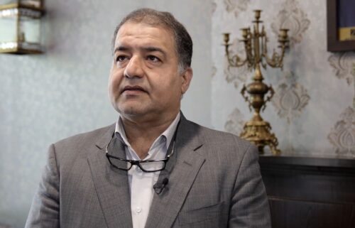Majid Farahani speaks during an interview in Tehran