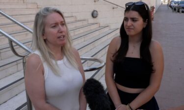 Elana Hayman (left) and her daughter Noa (right) told CNN on Saturday June 21 they are still trying to find a way out of Israel after an Iranian missile struck a building right next to the apartment they were staying at in Tel Aviv.