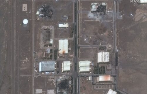 A satellite image shows damaged buildings at Iran's Natanz Nuclear Facility on June 14 after a series of Israeli strikes.