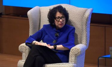 US Supreme Court Justice Sonia Sotomayor speaks during an event at Georgetown Law on March 28.