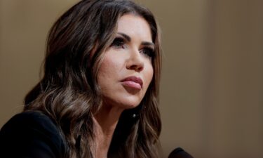 US Secretary of Homeland Security Kristi Noem speaks during a hearing with the House Homeland Security Committee on Capitol Hill on May 14 in Washington