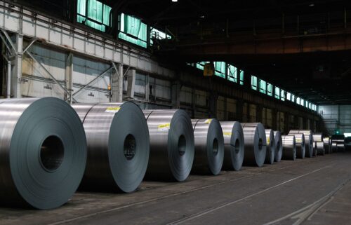 Steel coils at the US Steel Irvin Works facility in West Mifflin