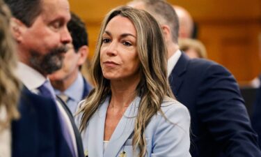 Karen Read watches jurors enter the courtroom to resume deliberations during her trial at Norfolk Superior Court on June 18 in Dedham