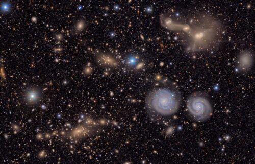 This image shows a small section of NSF-DOE Vera C. Rubin Observatory's total view of the Virgo cluster of galaxies