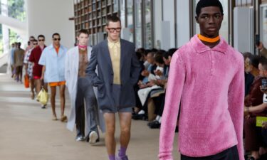 Models walk Gucci's spring-summer 2025 runway show at Milan Fashion Week Men's in June 2024.