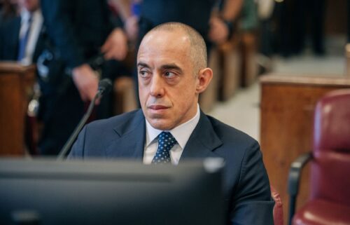 Emil Bove attends at Manhattan criminal court in New York on January 10.