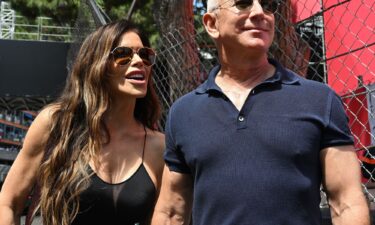 Jeff Bezos and Lauren Sánchez shown here at the F1 Grand Prix of Monaco