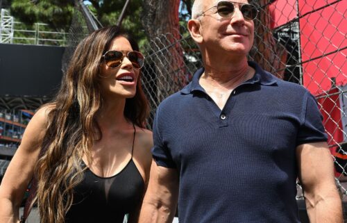 Jeff Bezos and Lauren Sánchez shown here at the F1 Grand Prix of Monaco