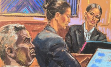 Combs listens to the cross-examination of Casandra "Cassie" Ventura on May 15.