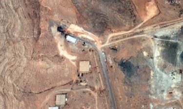 A satellite image shows damage to the tunnel entrances of the Isfahan Nuclear Technology Research Center in Isfahan