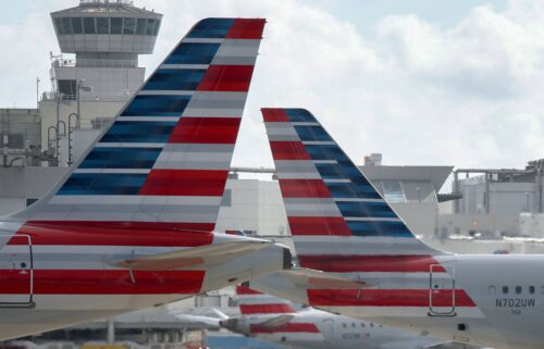 American Airlines planes on the tarmac at the Miami International Airport on February 19.