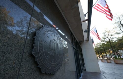 Pictured is the FBI seal outside the J. Edgar Hoover Building