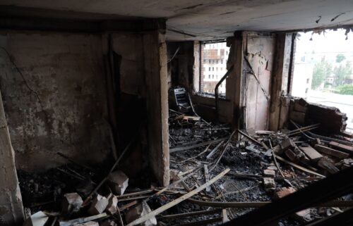 This residential building in Odesa was hit by a Russian drone on June 28.