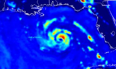 An SSMI image of Hurricane Ida in August 2021.