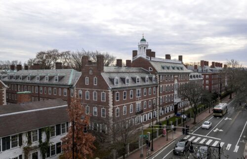 This December 2023 photo shows a view of Harvard University in Cambridge