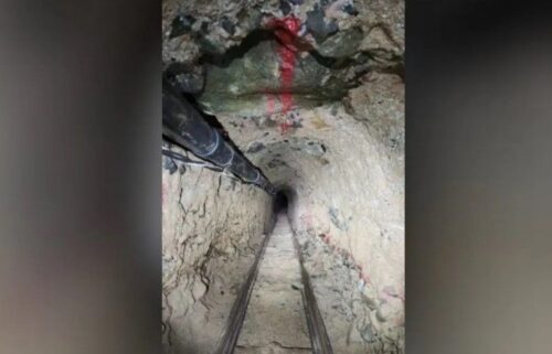 It's believed the tunnel was used to transport large amounts of contraband.