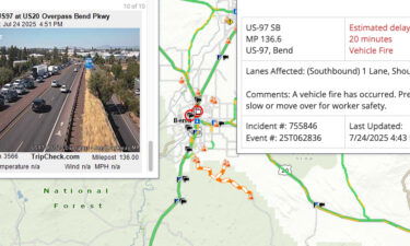 Bend Parkway vehicle fire