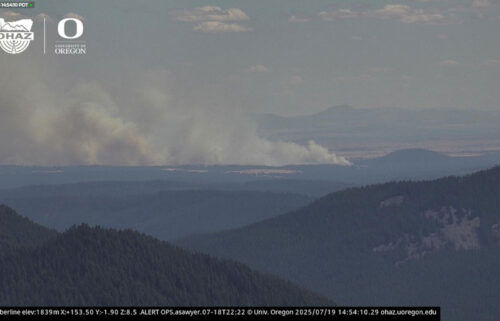 Butte Creek Fire Timberline camera OHAZ UO