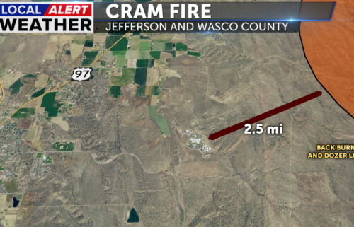Cram Fire distance from Deer Ridge