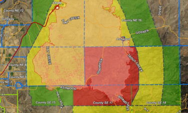 Cram Fire evacuation zone map 7-23