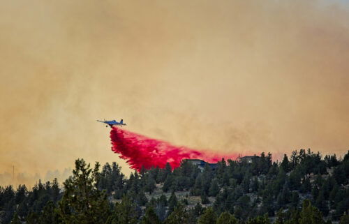Highland Fire small plane retardant drop Dennis Potter