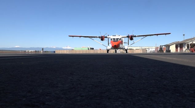 Redmond Smokejumpers plane at the Redmond Air Base