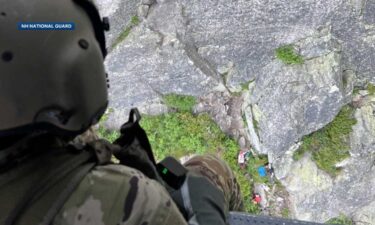 A rock climber was rescued by a New Hampshire Army National Guard helicopter after falling about 60 feet on Mount Washington