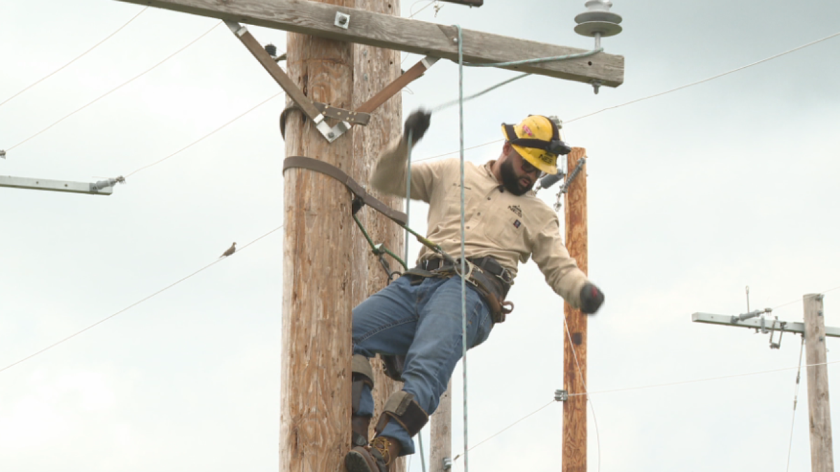 <i>WTVF via CNN Newsource</i><br/>Nathan Edwards is an Nashville Electric Service Lineman.