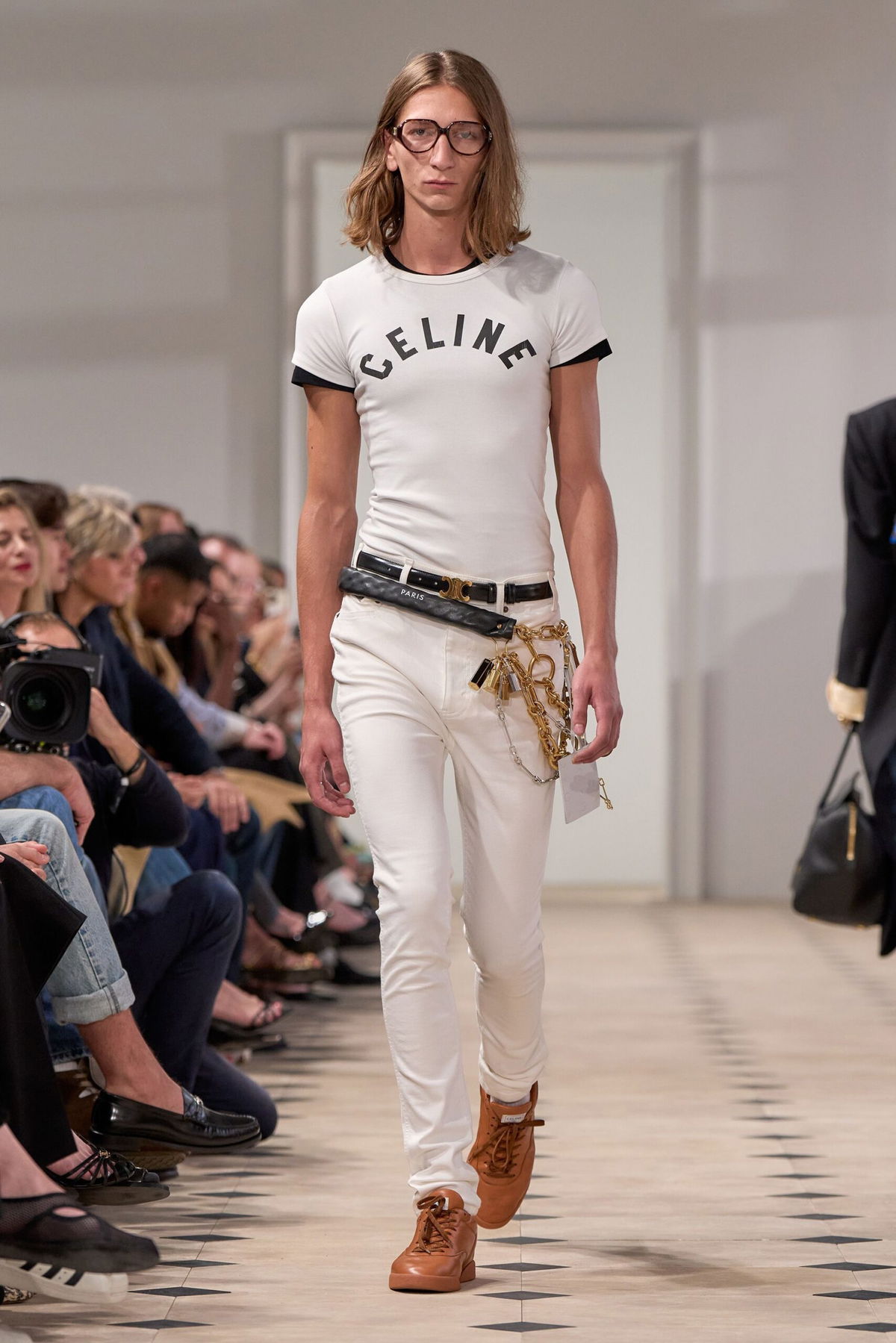 <i>Fior - Dragone/Gorunway.com via CNN Newsource</i><br/>Celine's Spring 2026 collection by Michael Rider.