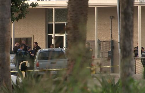 Police work at the scene of the shooting in McAllen
