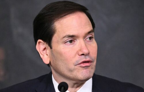 US Secretary of State Marco Rubio speaks during a peace agreement signing ceremony between Foreign Minister Thérèse Kayikwamba Wagner and Foreign Minister Olivier Nduhungirehe in the Treaty Room of the State Department in Washington