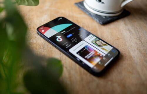 TikTok is seen in the app store of an iPhone on January 8.