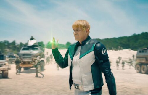 Nathan Fillion playing the Green Lantern Guy Gardner
