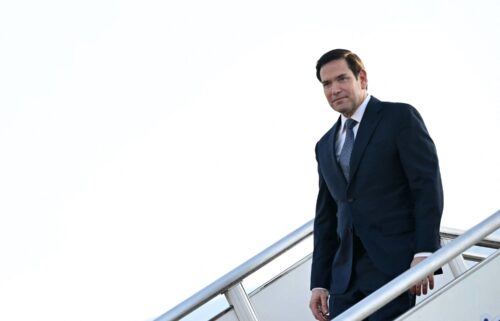 US Secretary of State Marco Rubio deplanes upon arrival at Subang Air Base