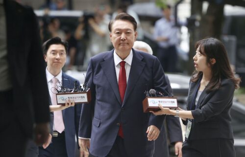 Former South Korean President Yoon Suk Yeol arrives at the Seoul Central District Court on July 9