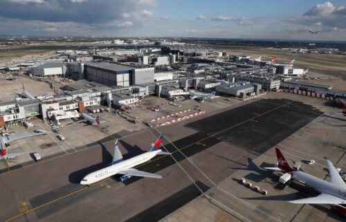 A general view of Terminal 1 and 2 at Heathrow Airport near London