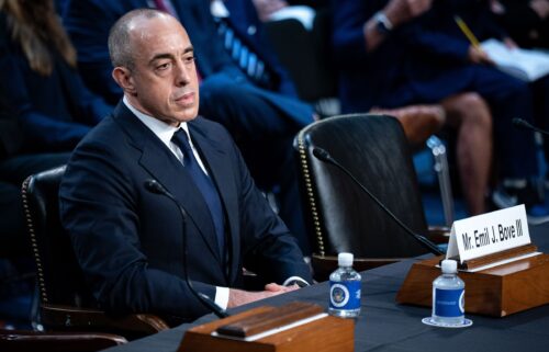 Emil Bove during a Senate Judiciary Committee hearing in Washington
