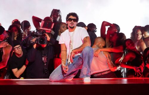 Bad Bunny performs during the iHeartRadio Music Awards