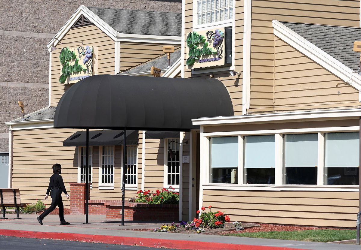 <i>Justin Sullivan/Getty Images via CNN Newsource</i><br/>Pictured is an Olive Garden restaurant in Fremont