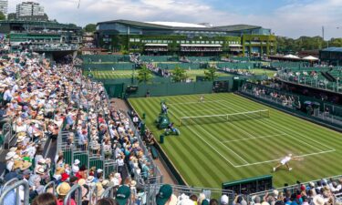 Spectators pack out the stands at Wimbledon