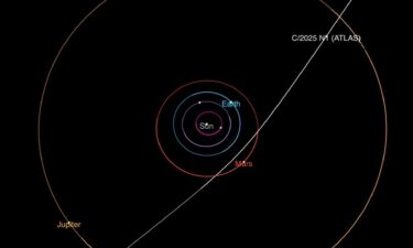 A NASA diagram shows the trajectory of 3I/ATLAS as it passes through the solar system.