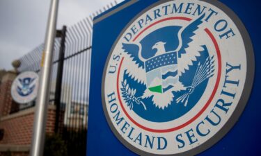 The U.S. Department of Homeland Security (DHS) seal stands at the agency's headquarters in Washington