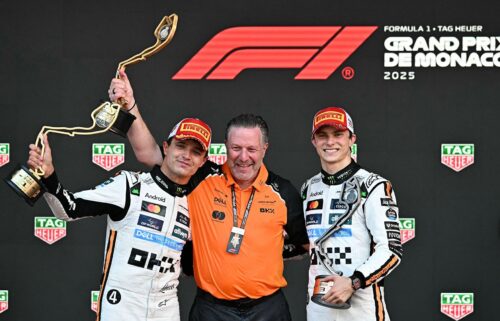 Norris (left) is looking to win on home soil at the British Grand Prix for the first time