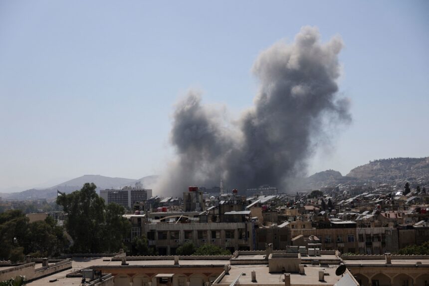 Powerful Israeli strikes rock Damascus as Syrian forces clash with Druze militias