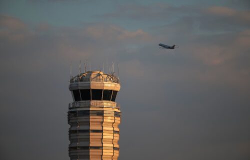 The air traffic control tower at Reagan National Airport in Arlington