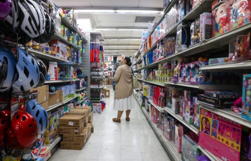 People shop at a Manhattan retail store on July 15